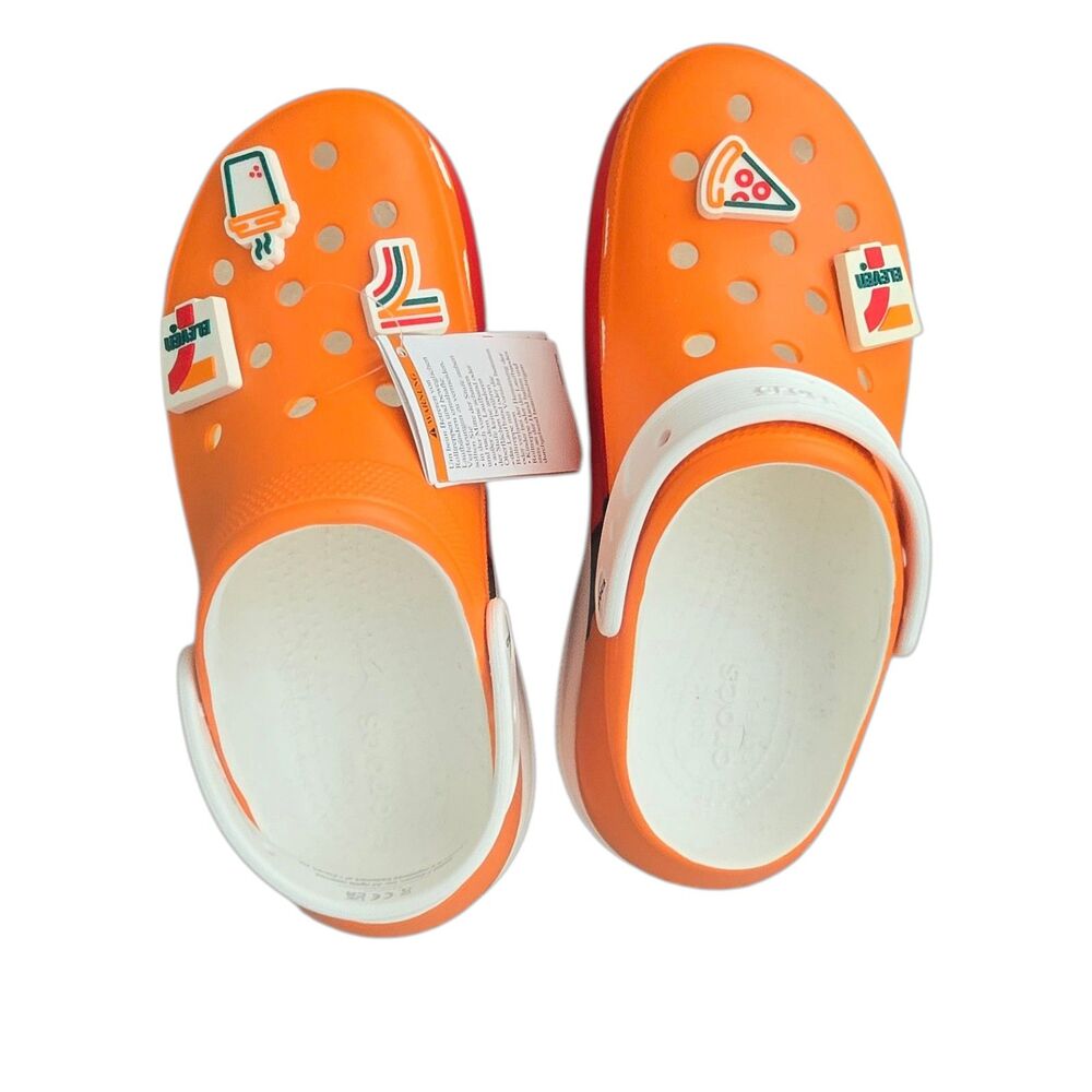 7-Eleven x Crocs Mega Crush Clog Orange NWT M7 W9 Limited Edition